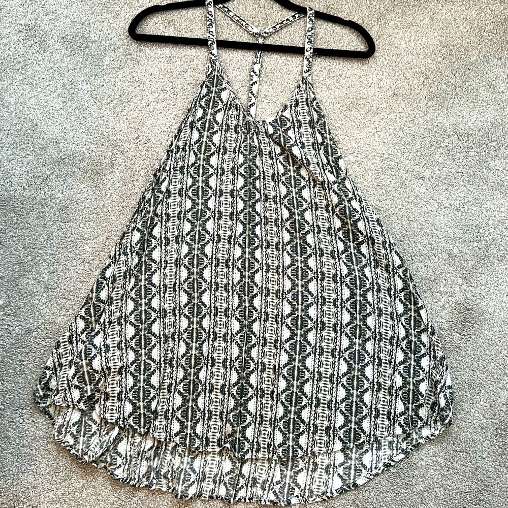 Snakeskin flowy mini dress